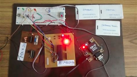 rfid based security system using avr|RFID based security system using AVR ATmega32 microcontroller.